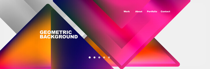 Triangle minimal web site page background design. Vector Illustration For Wallpaper, Banner, Background, Card, Book Illustration, landing page