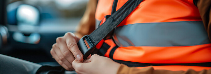 Seat belt in the car