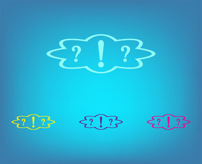 Poster - Vector icon on a blue background with a gradient