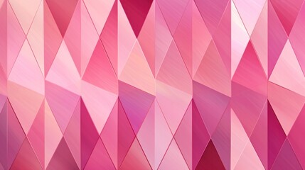 Poster - A mesmerizing abstract diamond pattern composed of interlocking geometric shapes in varying shades of pink