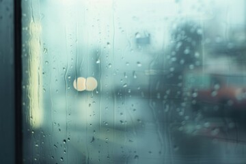 Canvas Print - Heavy steamed fogged glass backgrounds window condensation.