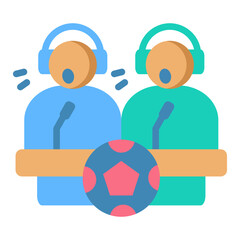 Canvas Print - Sports Commentators Icon