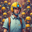 © Turan - worker in a helmet for labour day