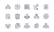© nexusby - Business people, team, employee line icons set