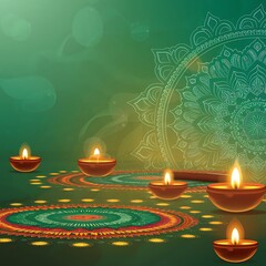 Wall Mural - Vector illustration Art. Diwali, Design, Social Media Poster.
