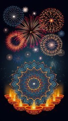 Sticker - Diwali Celebration. Happy, Diwali, Banner, Poster, typography, Offer, Tag, calligraphy, text, Diwali Poster, Diwali Banner,
