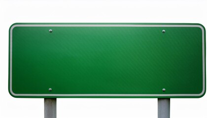Wall Mural - green street sign isolated in white
