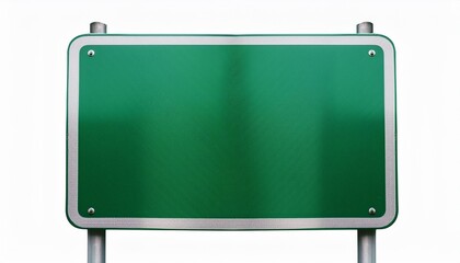 Wall Mural - green street sign isolated in white