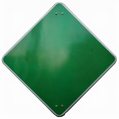 Wall Mural - green street sign isolated in white