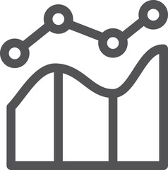 Poster - diagram line icon. financial chart. data infographic