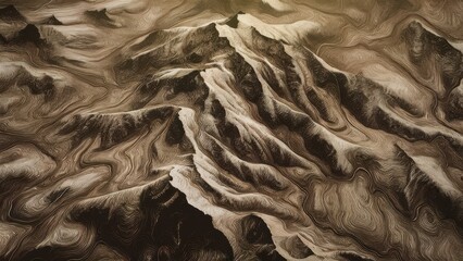 Sticker - A close up of a mountain with some swirls on it, AI