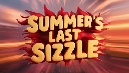 Sticker - A note for a summer's last sizzle, AI