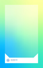 Poster - Vertical story template in gradient colors. Social media frame vector illustration.