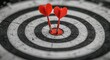 © Ekkarat_Studio - Two red darts hit the center of the target, success goal concept