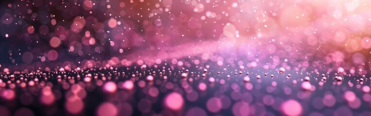 Festive New Year's Background with Pink Fireworks and Bokeh Lights on Magenta Sky - Perfect for Greeting Cards and Banners