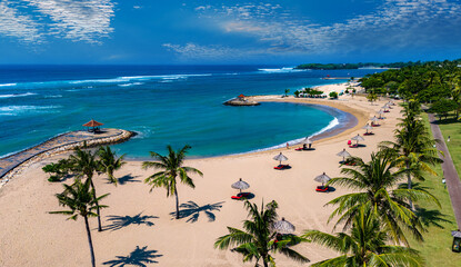 View of Nusa Dua beach in southern Bali, Indonesia