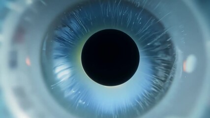 Poster - Close Up View of Human Eye Highlighting the Pupil's Detail Generative AI