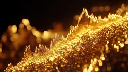 Leinwandbilder - Zoomed-in image of a gold investment graph with recent spikes and dips.