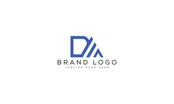 letter DA logo design vector template design for brand.