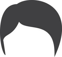 Poster - Black fashion haircut silhouette. Hair style icon