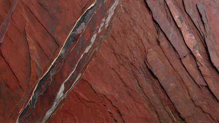 Canvas Print - red slate with a slightly rough texture and thin, parallel layers