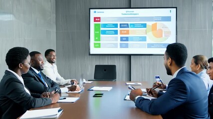 Poster - Mixed Ethnicity Business Team Engaged in Training Session in Boardroom Generative AI