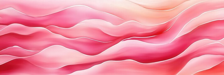 Wall Mural - Abstract Pink Waves