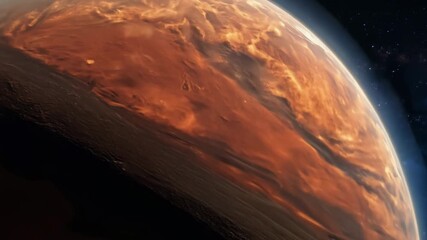 Wall Mural - Planet Mars view from space