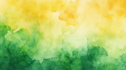 Poster - This image showcases a vibrant abstract watercolor painting, symbolizing nature, growth, harmony, freshness, and tranquility.