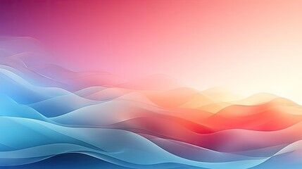 Fototapete - a blue and pink abstract background with waves