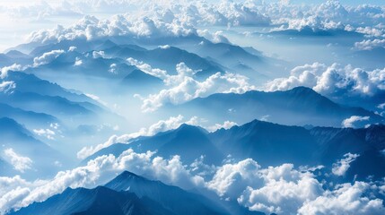 Wall Mural - blue sky with clouds