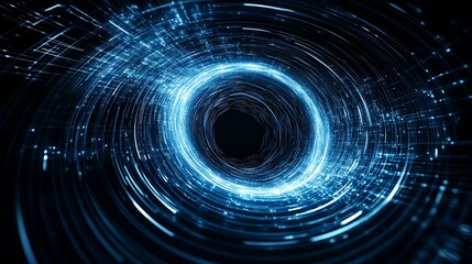 Wall Mural - semi close-up of an illuminated cosmic vortex, illustrating a journey through space and time, more c