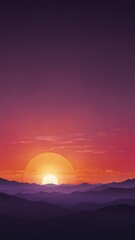 Poster - purple sunset gradient abstract background design copy space illustration art