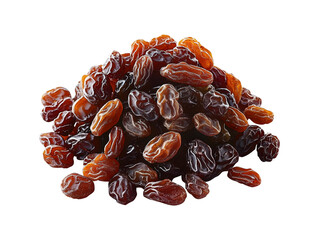 Wall Mural - Pile of raisins isolated on transparent or white background