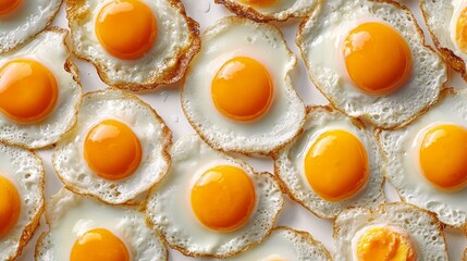 an abstract background made with many fried eggs