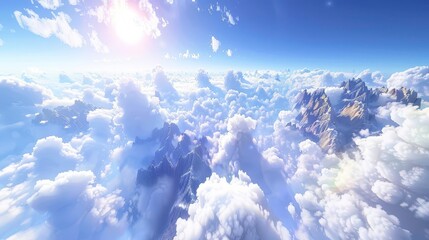 Wall Mural - blue sky and clouds