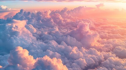Wall Mural - view of clouds over the mountains