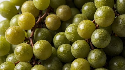 a bunch of green grapes