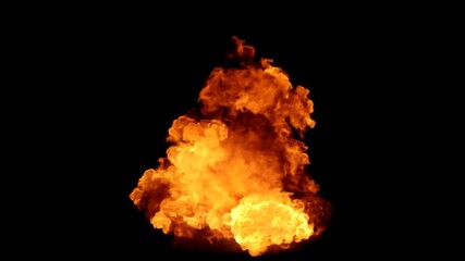 Poster - Realistic Fire Explosion Transition Generative AI
