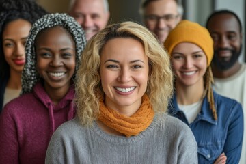 Group of diverse people with teamwork and inclusion at a conference setting, Generative AI