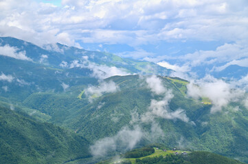 lush green scenery of the japanese alps near hakuba valley