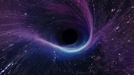 Poster - Curvature Of Space-Time Near A Black Hole Event Horizon Generative AI