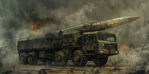 Armored Military Vehicle Launching Missile