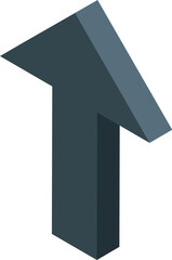 Poster - Dark grey arrow is pointing up representing growth and success