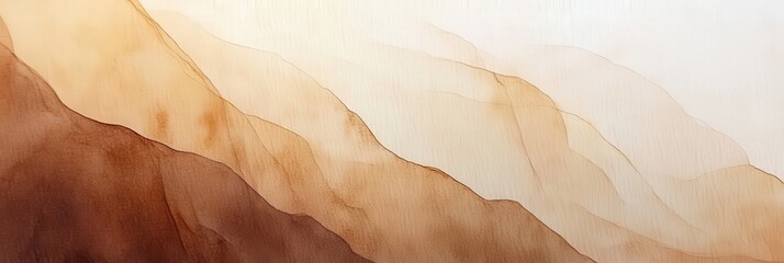 Wall Mural - Abstract Mountainous Landscape in Warm Tones