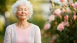 © DigitalMagicVisions - Serene Senior Meditating in a Beautiful Rose Garden with Copyspace, Finding Inner Peace and Harmony Through Nature Fusion