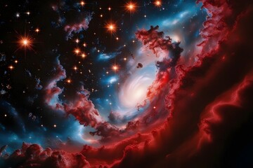 Space background of amazing cosmic galaxy with stars