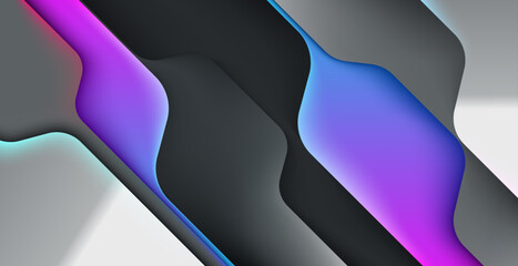 Poster - Modern geometric design abstract with shadow lines background