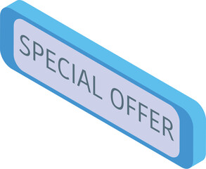 Poster - Blue special offer sign informing about discounts and promotions