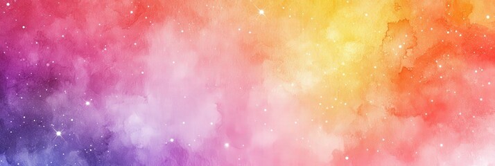 Sticker - Abstract Watercolor Galaxy Background